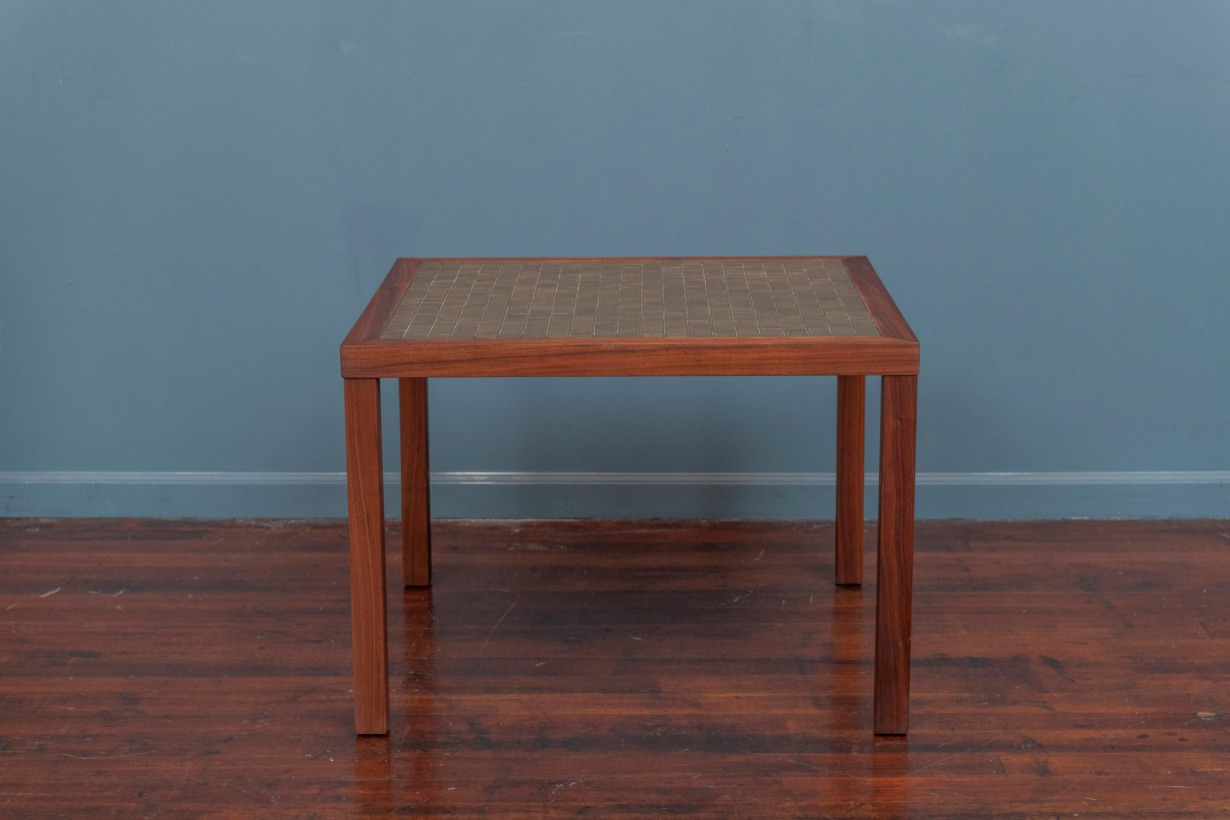Mid-Century Modern Gordon & Jane Martz Tile Top End Table For Sale