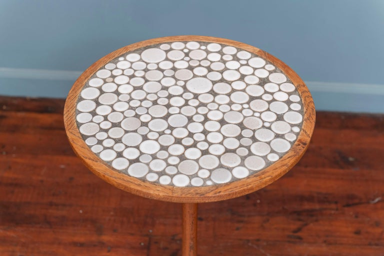 Mid-Century Modern Gordon & Jane Martz Tile Top Side Table For Sale