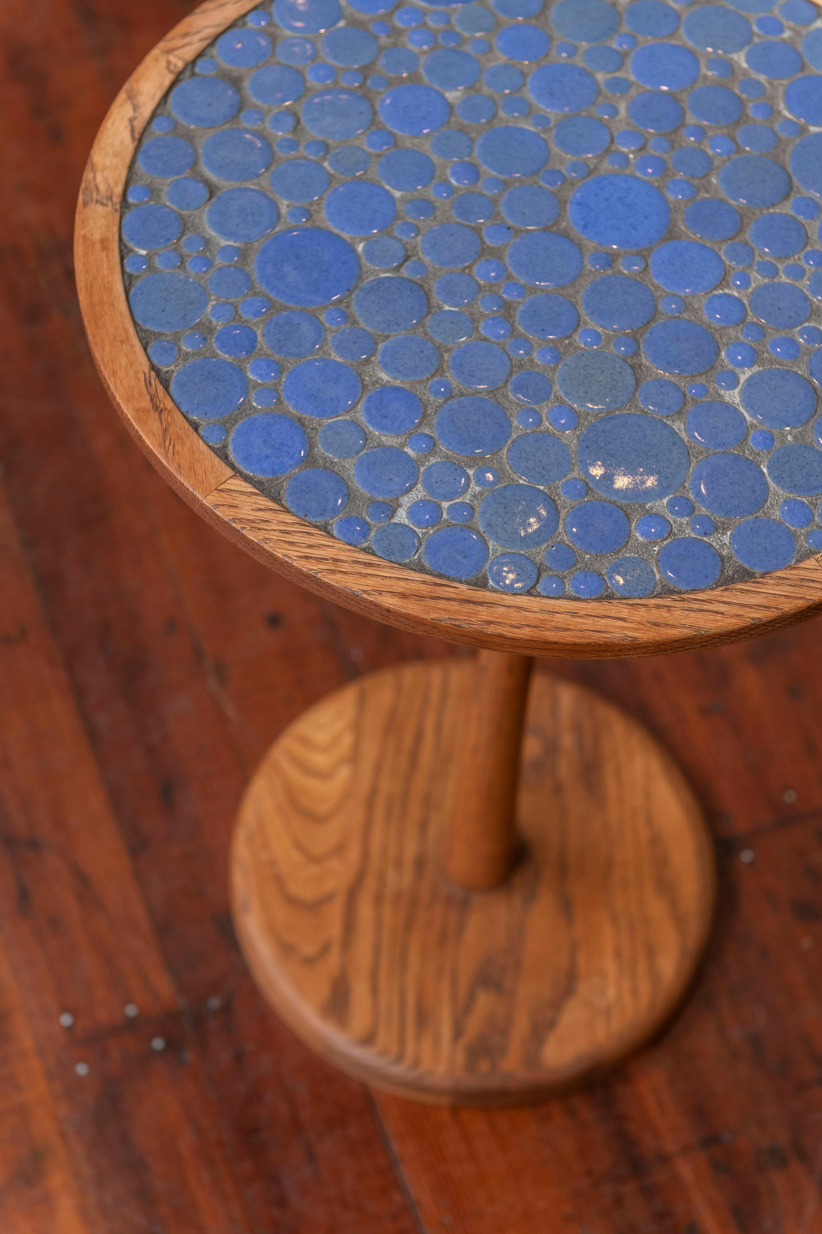 Gordon & Jane Martz Tile Top Side Table In Good Condition In San Francisco, CA