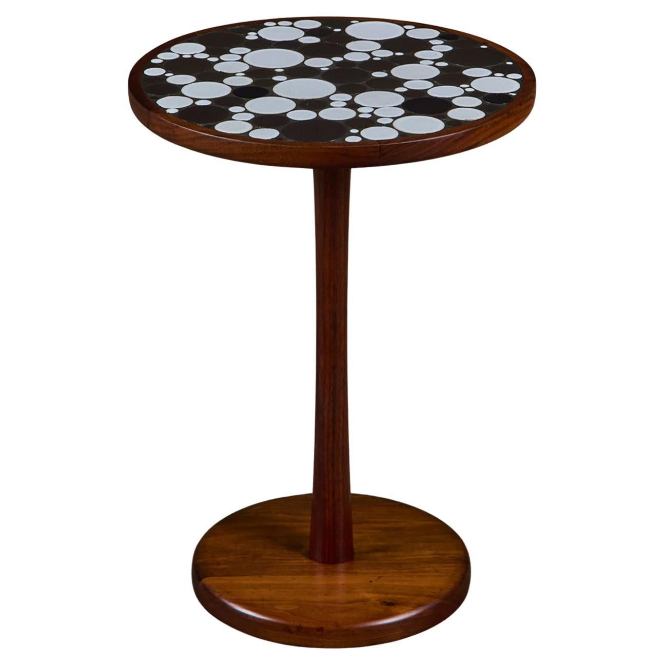 Gordon 
Jane Martz Two Tone Coin Tile Mosaic Side Table