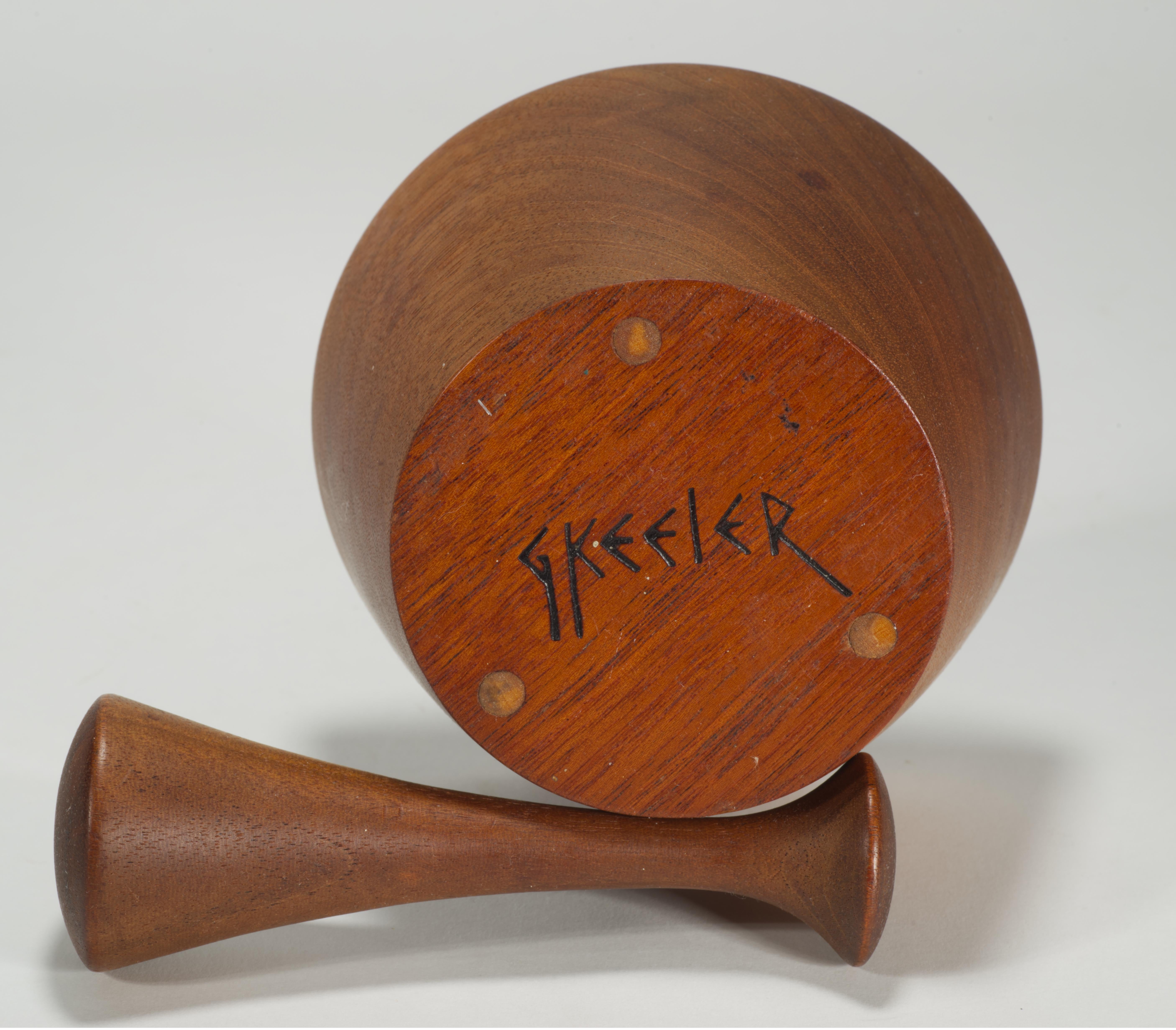 Mortaio e pestello in Wood Wood di Gordon Keeler, American Studio Craft In condizioni buone in vendita a Clifton Springs, NY
