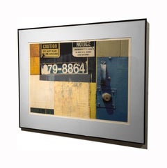 Contemporary mixed media collage with industrial spaces, "Cleveland Avenue #5"