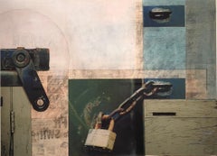 mixed media, "Cleveland Avenue #4" (Collage, Abstraction, Color Field)