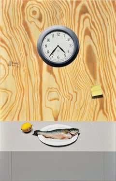 Interior Still Life painting, "Dinner at 6", (Contemporary, Photorealism)