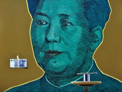 Photorealist painting, "Portrait of a Cloistered Mao", Inspired by Andy Warhol