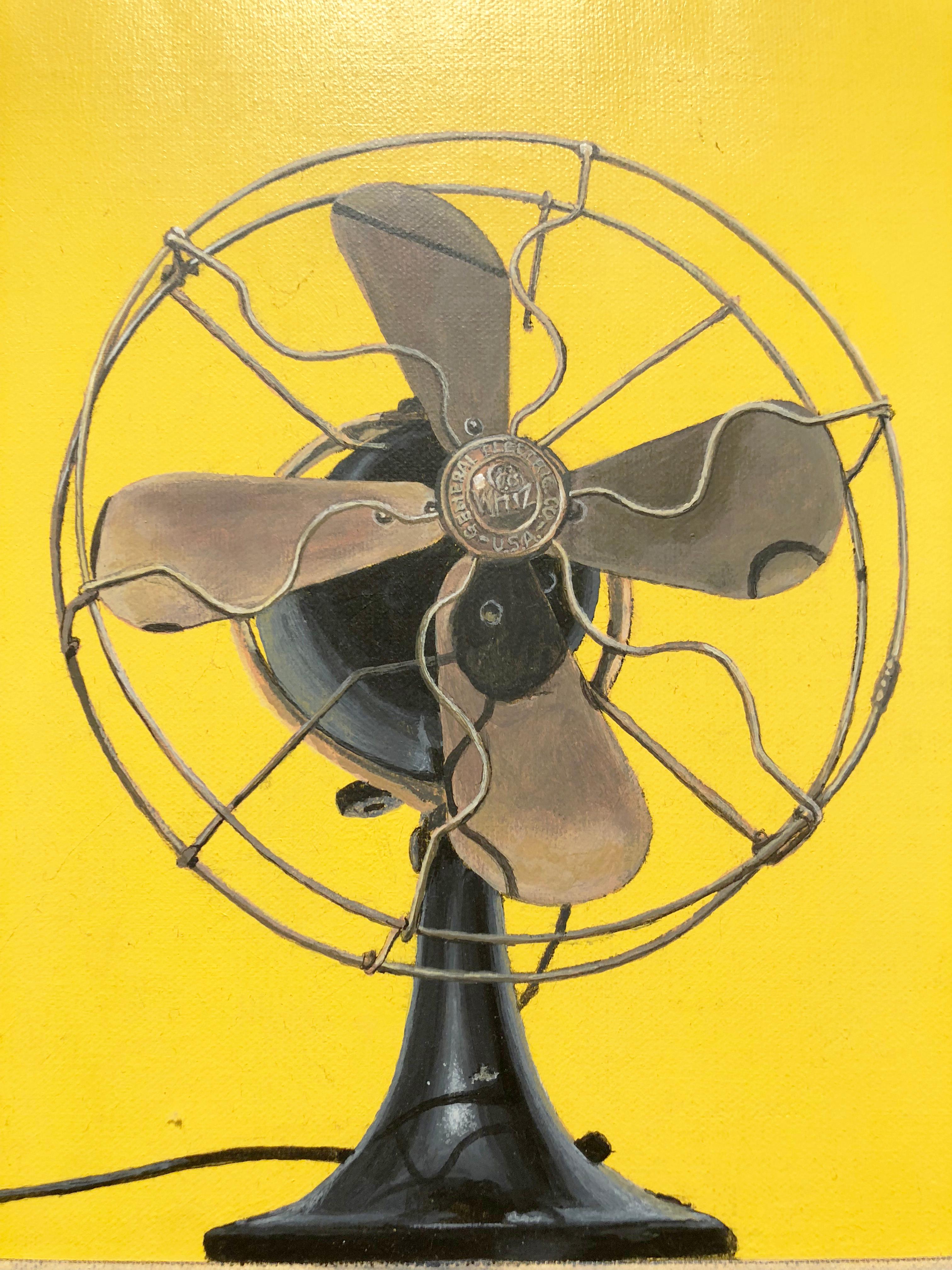 Photorealist yellow painting, 