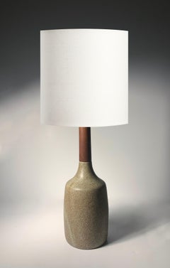 Gordon Martz Candlestick Ceramic and Wood table lamp Lamp