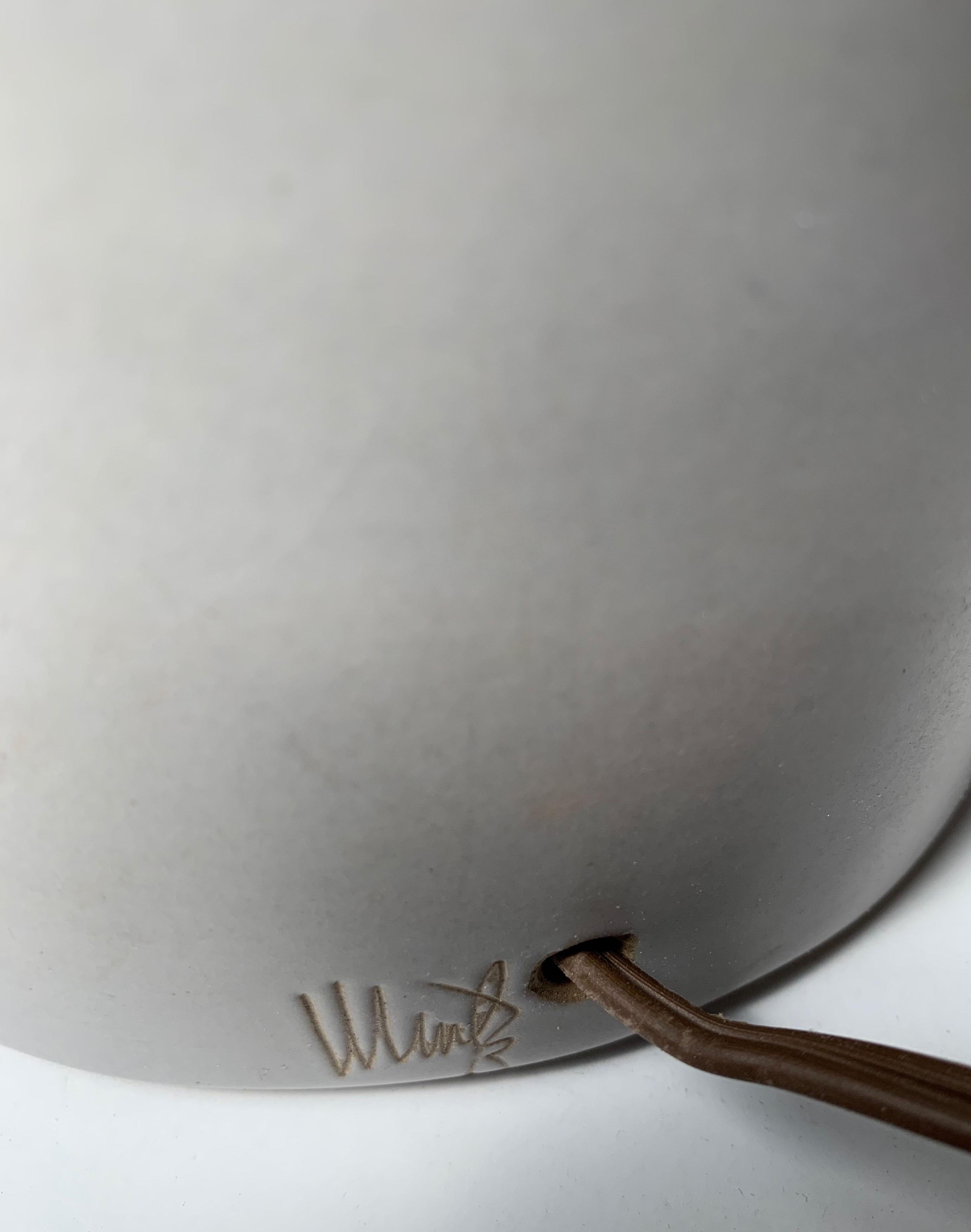 American Gordon Martz Ceramic Table Step Lamp in White
