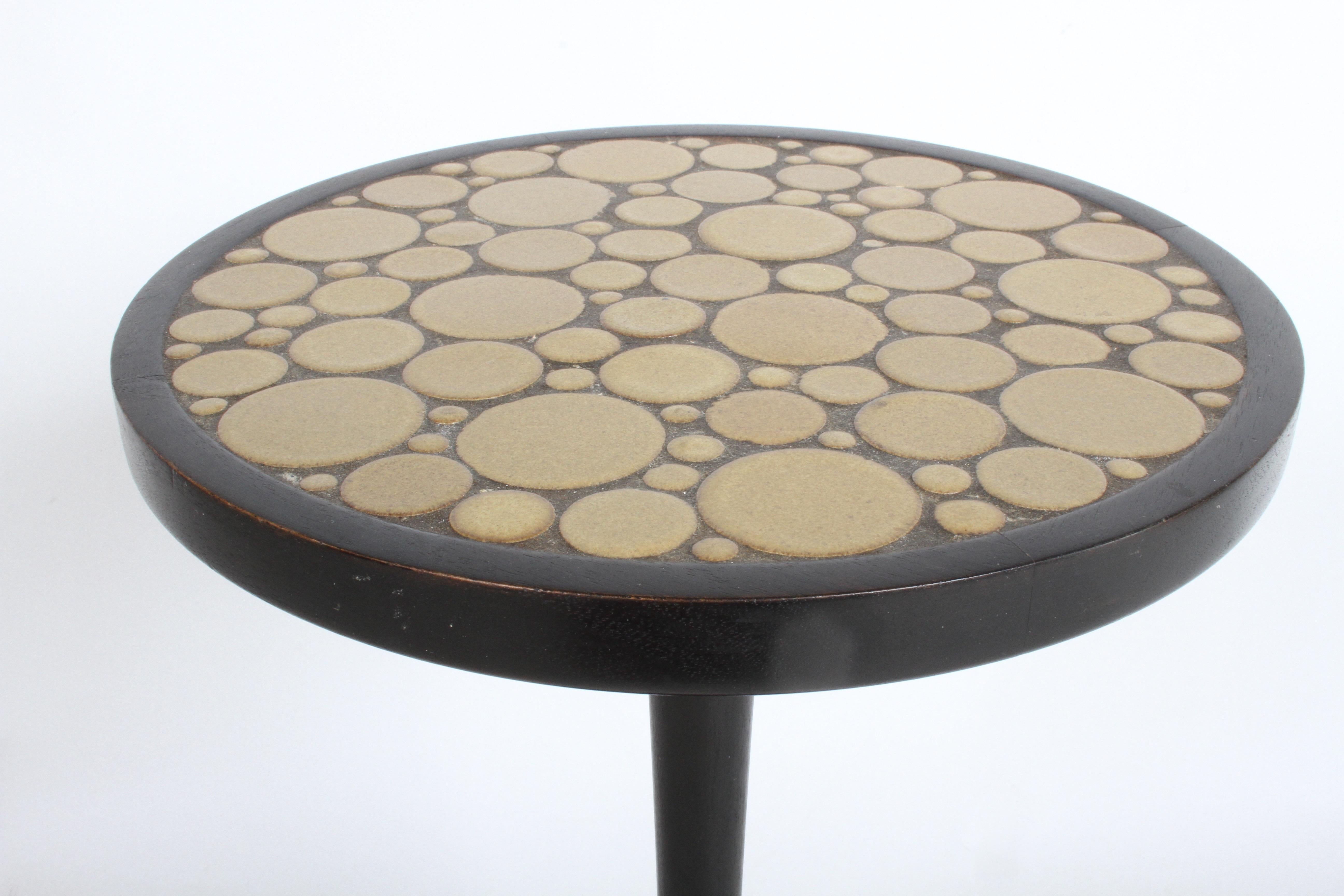 Gordon Martz Ceramic Tile Top Pedestal or Occasional Table  4