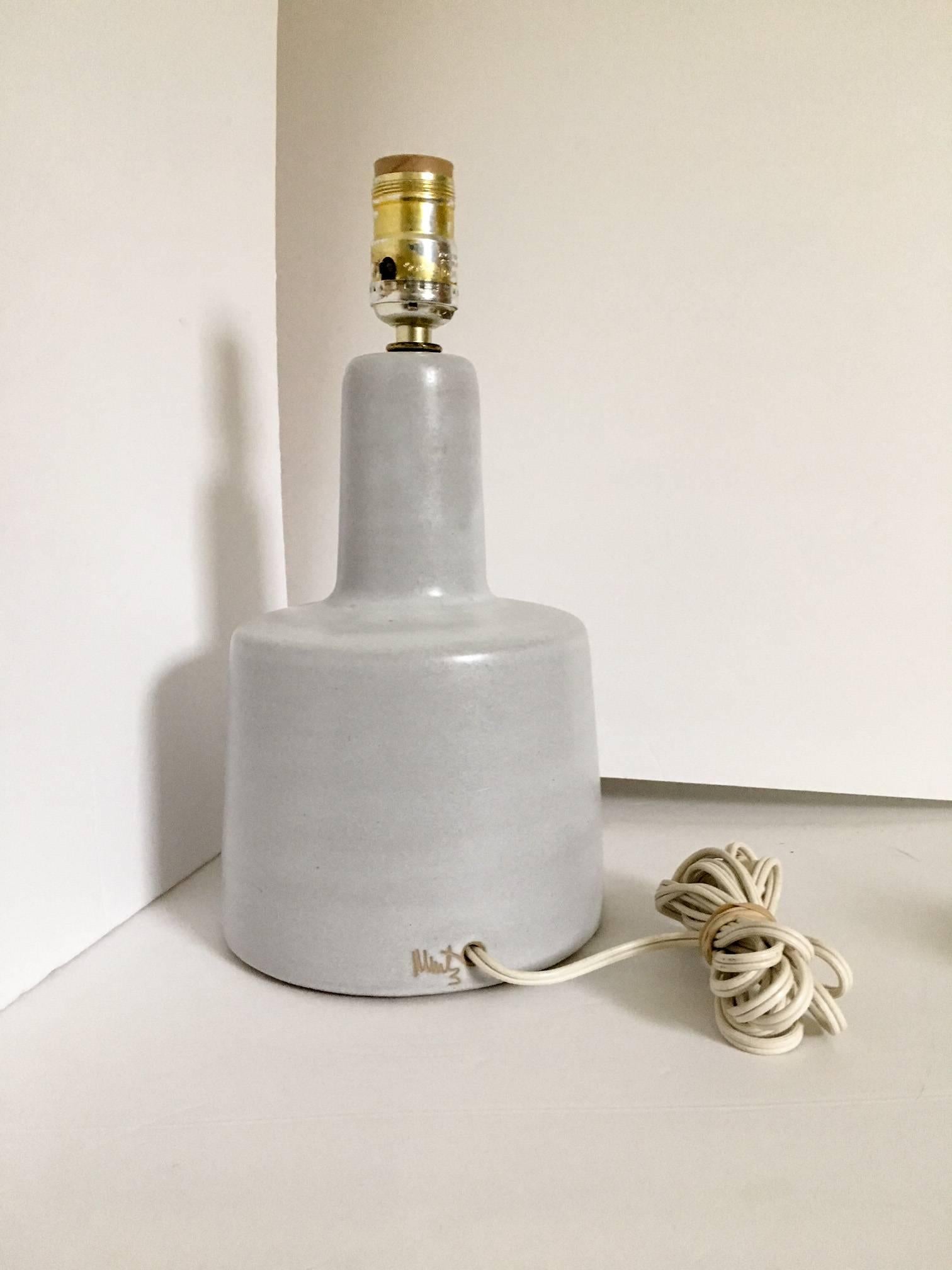 American Gordon Martz Dove Grey Accent Lamp, 1960s