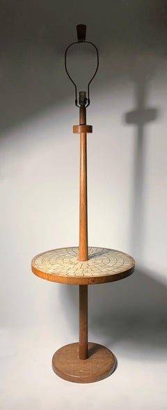 Gordon Martz Floor Lamp w Mosaic Ceramic Tile Table