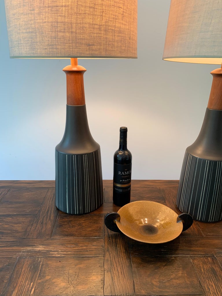 Gordon Martz and Jane Marshall Martz Ceramic Table Lamps For Sale at