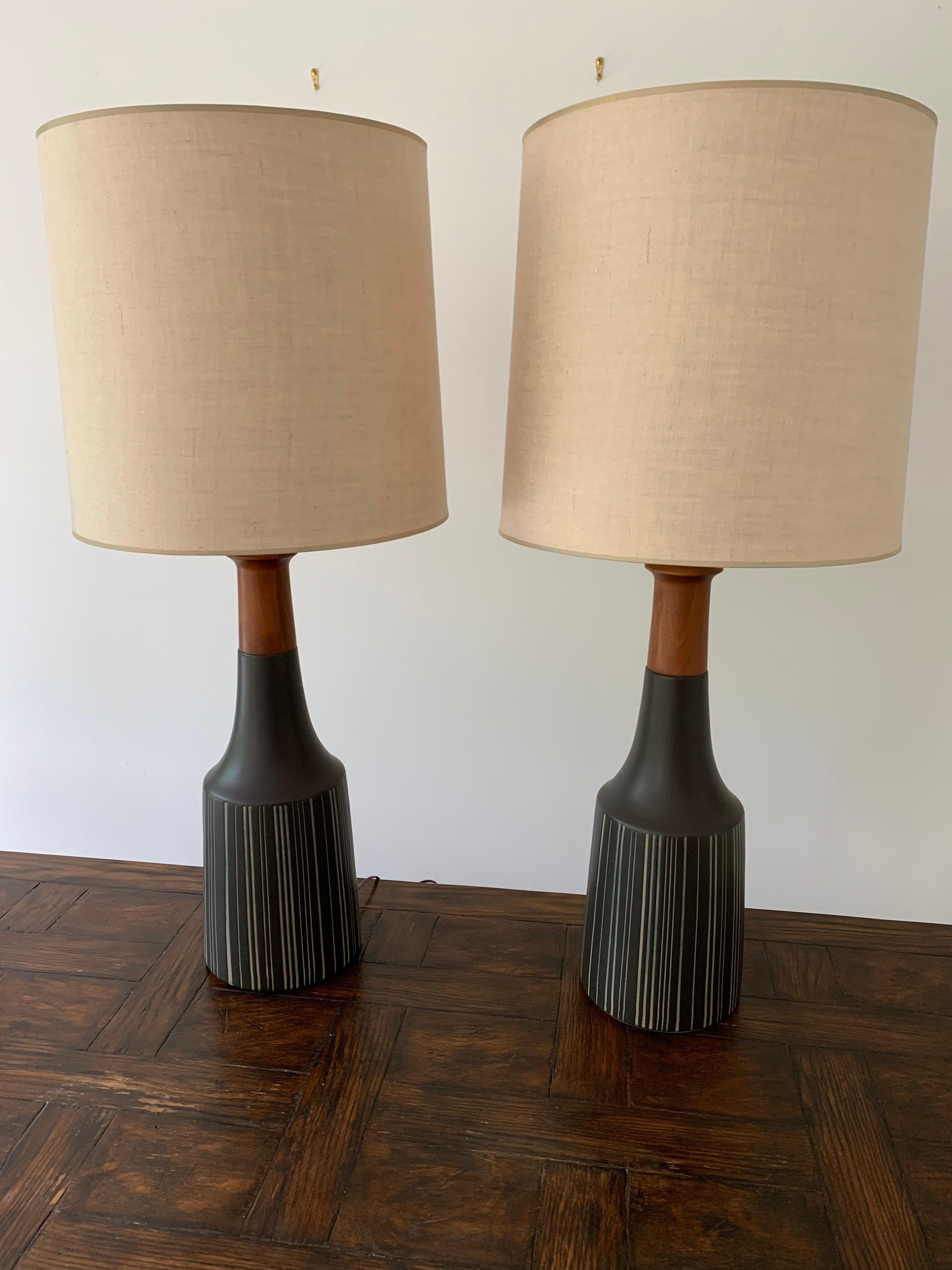 Gordon Martz & Jane Marshall Martz Ceramic Table Lamps In Good Condition For Sale In Washington, DC