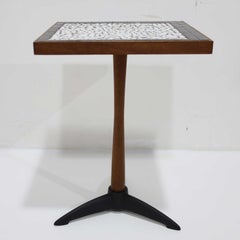 Gordon Martz Style Side Table with Asymmetrical Ceramic Tile Top