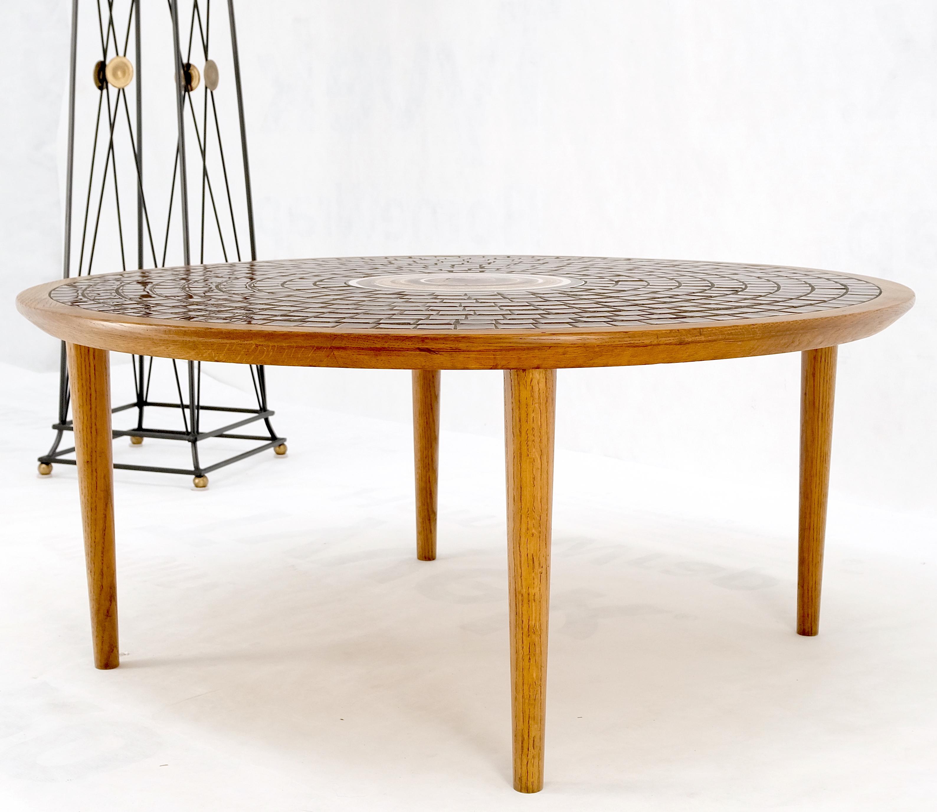 round tiled coffee table
