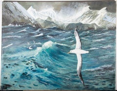 Gordon Metcalfe (b.1935) - 1983 Oil, Seagulls at Sea