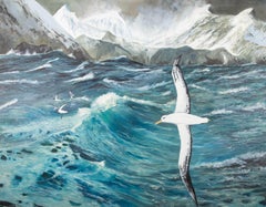 Gordon Metcalfe (b.1935) - 1983 Oil, Seagulls at Sea