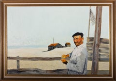 Gordon Metcalfe (b.1935) - 1988 Oil, Fishing Captain