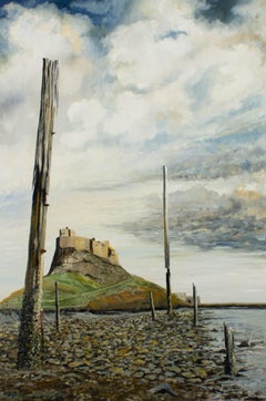 Gordon Metcalfe (b.1935) - 1990 Oil, Lindisfarne Castle