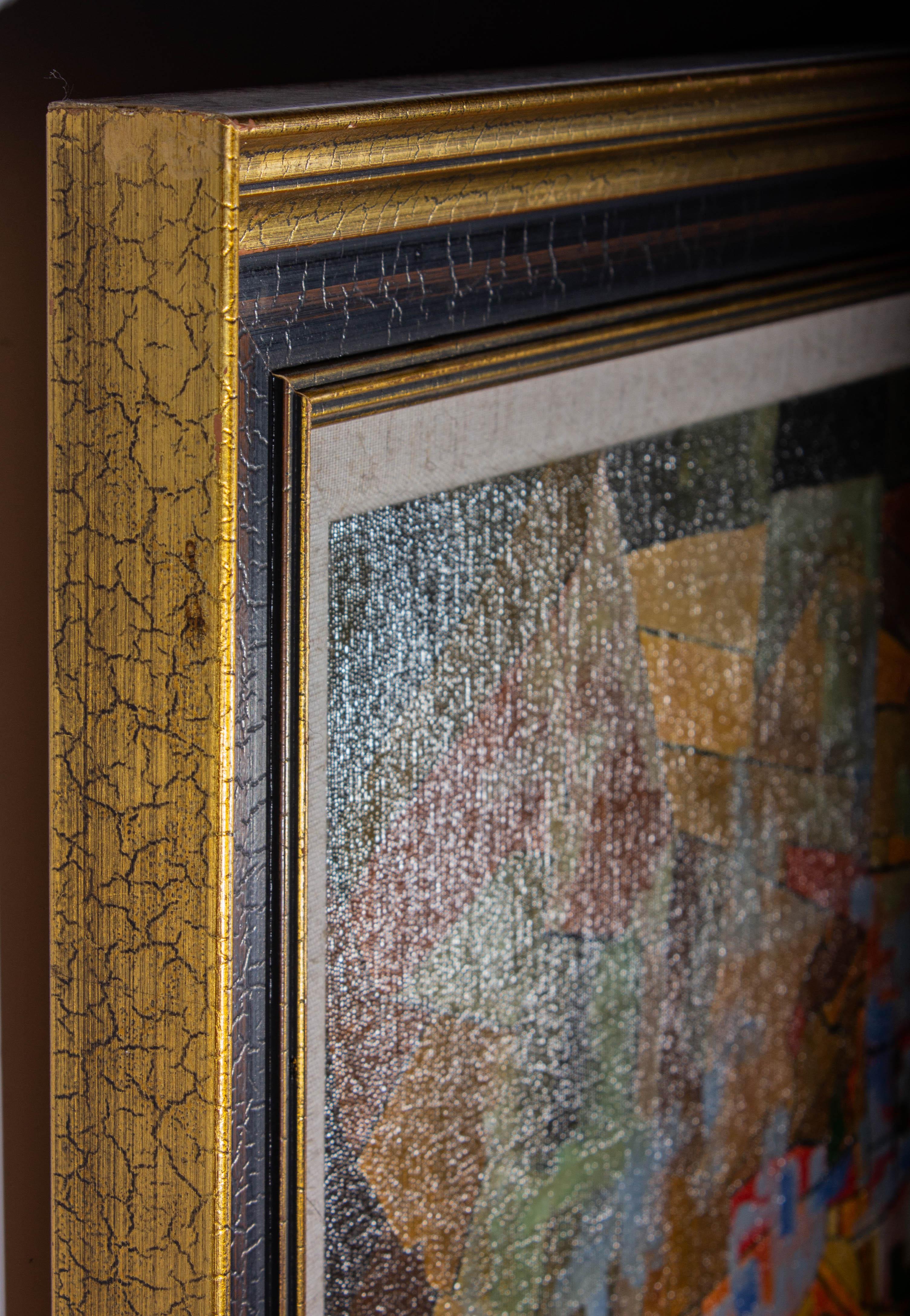 Gordon Metcalfe (b.1935) - 1998 Oil, Field Patterns at Grassington, Yorkshire 2