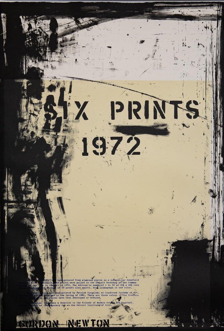 ��“Six Prints 1972”  Hand Printed Black & White Lithographs 3