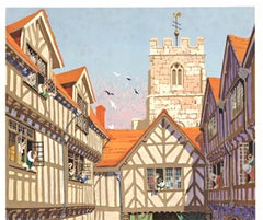 Original "Stratford-upon-Avon" vintage British Railways poster