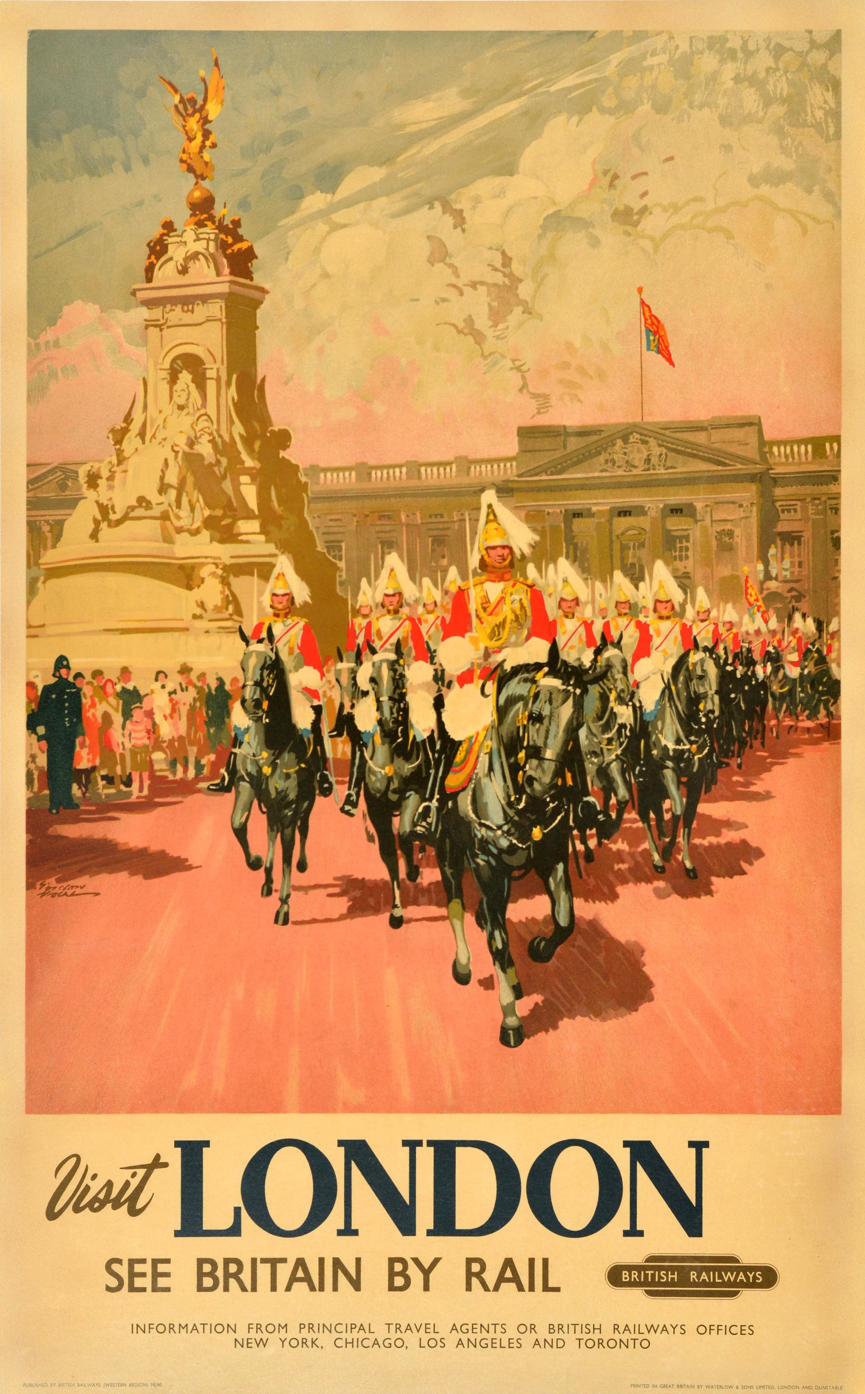 Gordon Nicoll Print - Original Vintage Travel Poster Visit London See Britain By Rail British Railways