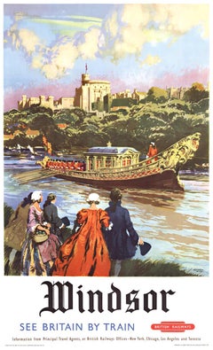 Original Windsor, See Britain by Train vintage poster