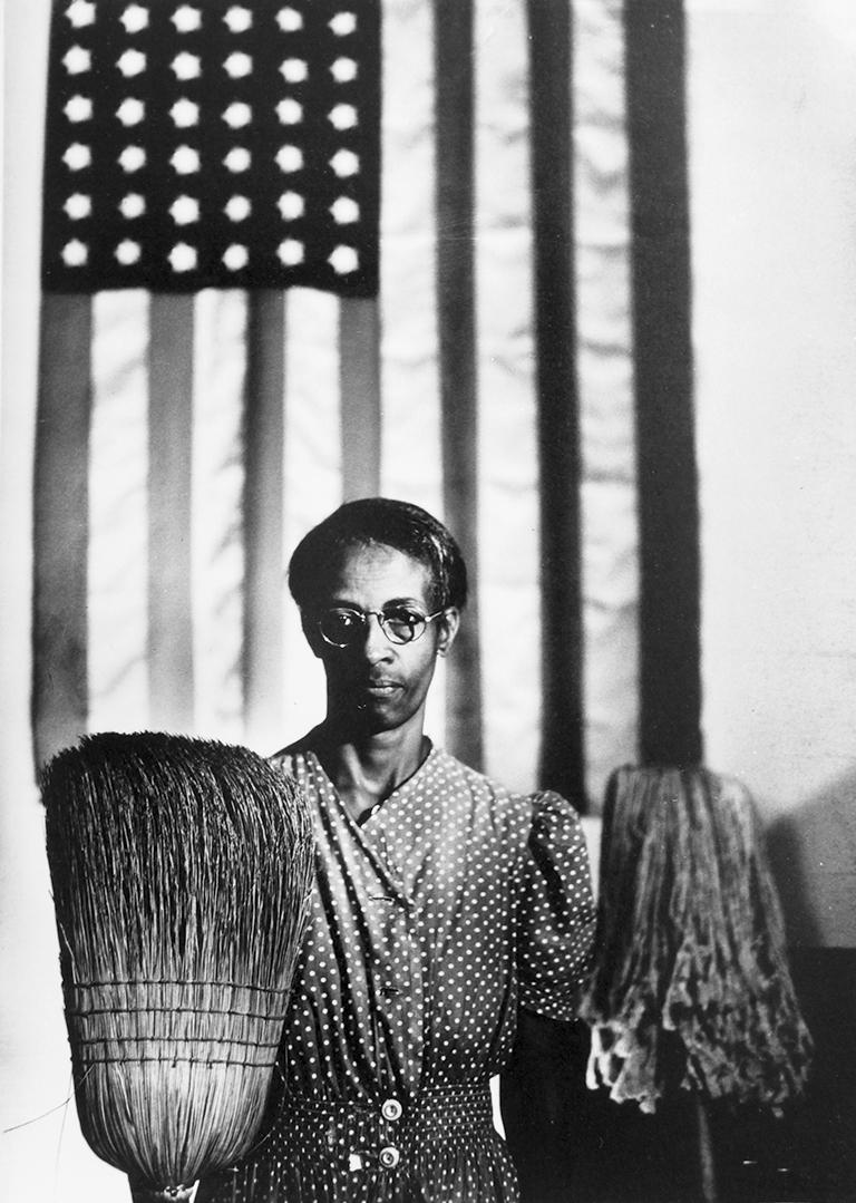 Gordon Parks Black and White Photograph - American Gothic