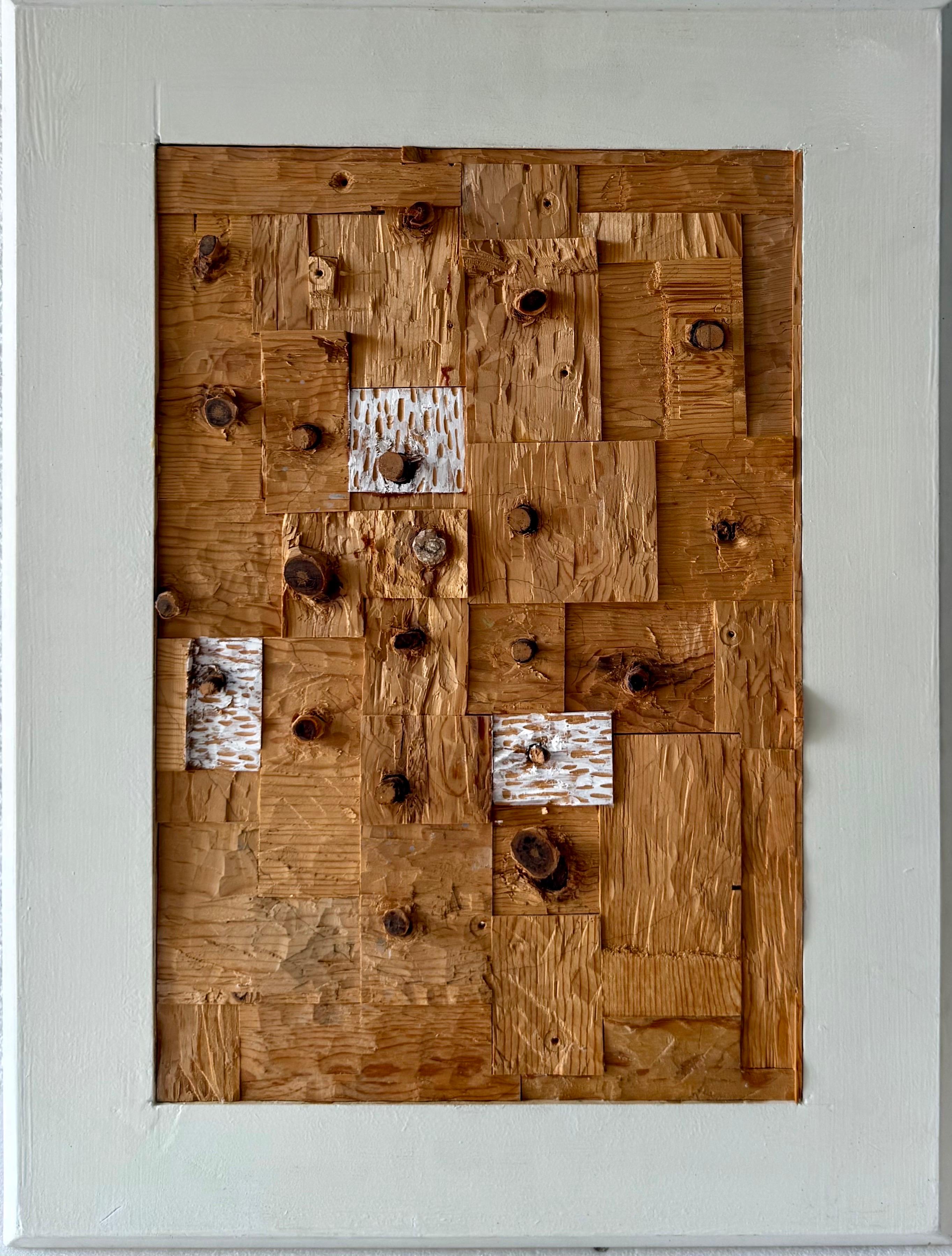Painted Wood Assemblage Abstract Art Sculpture Painting Gordon Powell Modernist