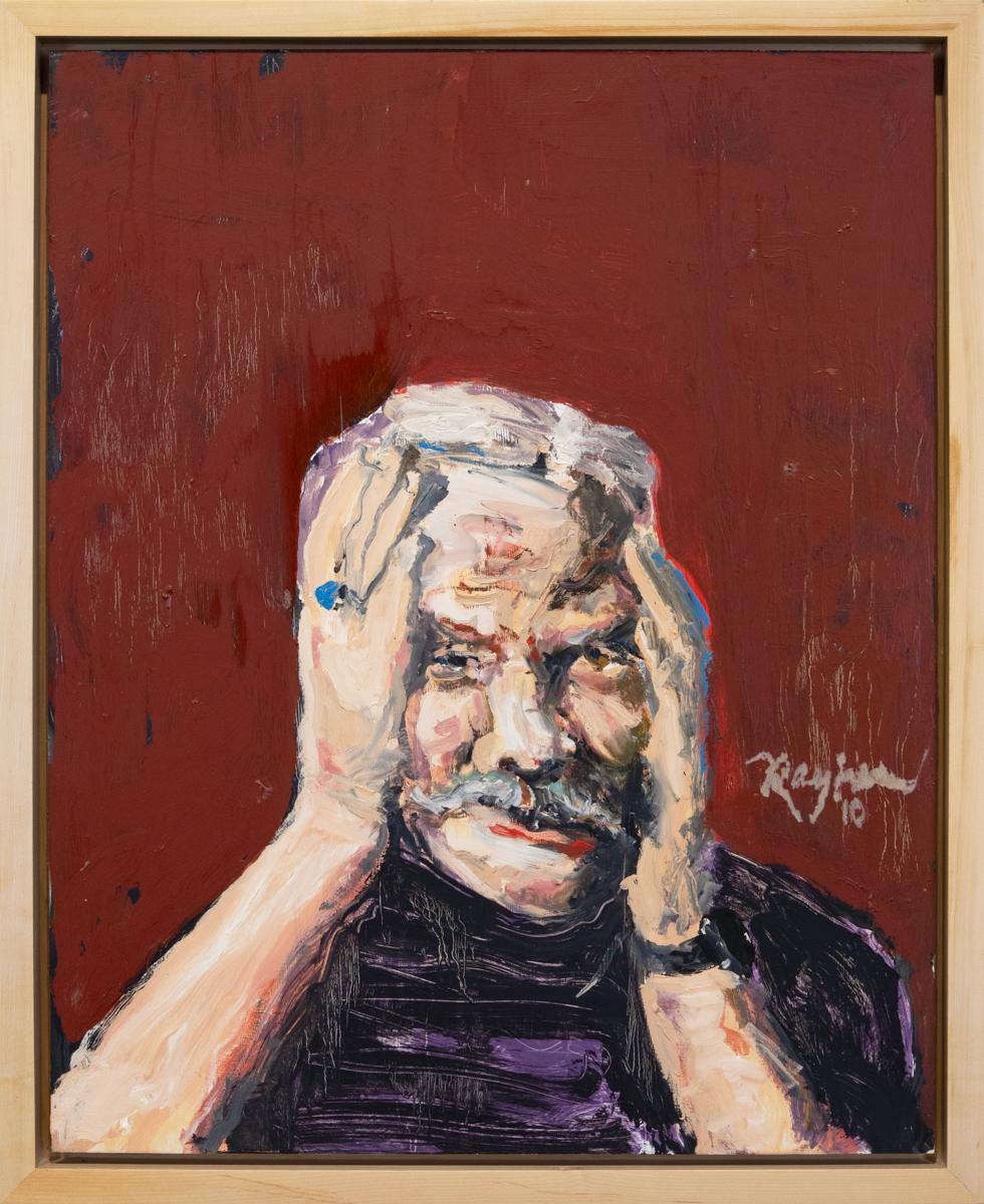 Gordon Rayner Portrait Painting - Hangover (self portrait)