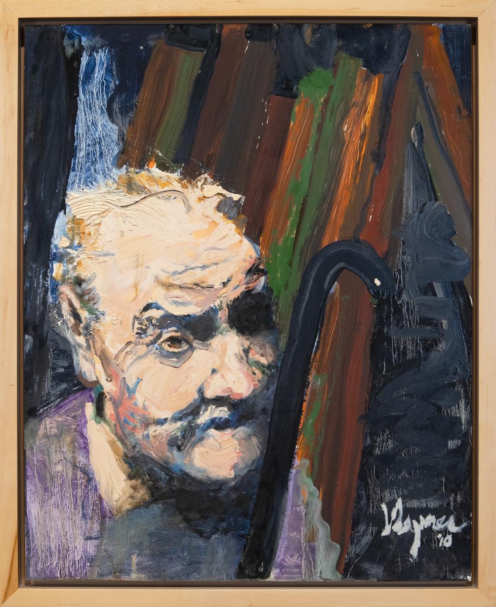 Gordon Rayner Portrait Painting – Raising Cane (Selbstporträt)