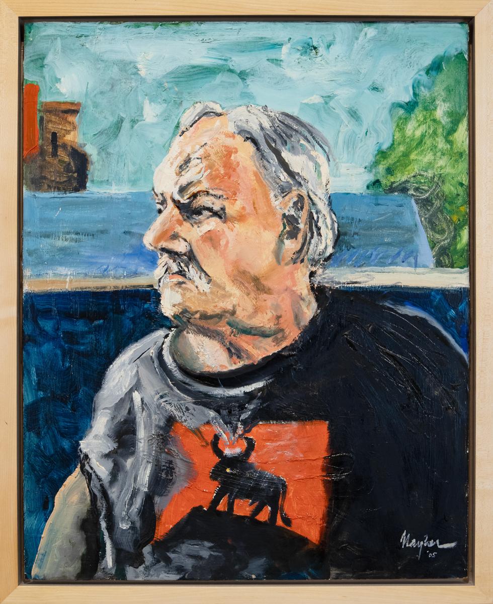 Gordon Rayner Portrait Painting - Sea Roof (self portrait #6)