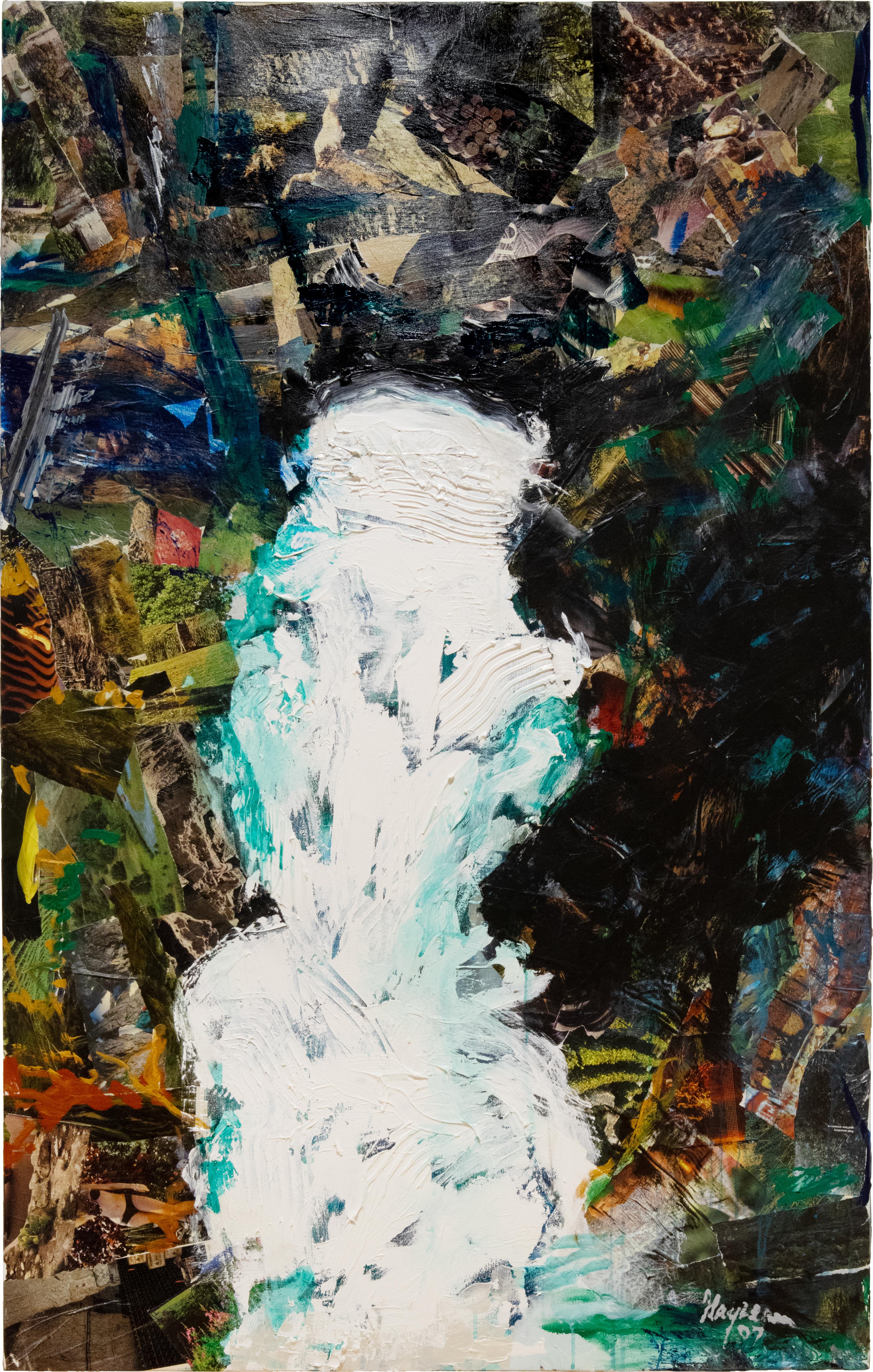 Gordon Rayner Abstract Painting - Woman Falls