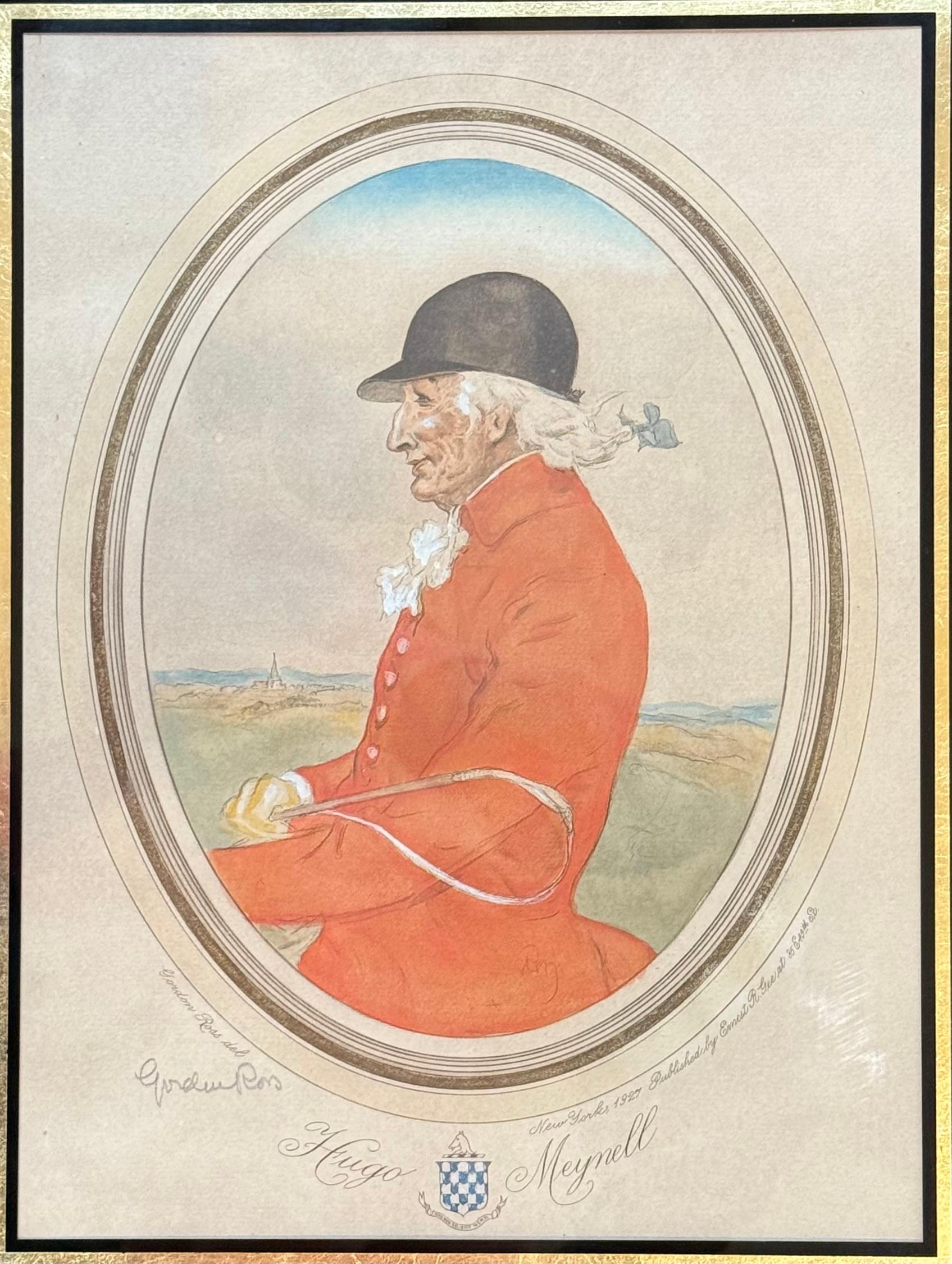 Figurative Print di Gordon Ross - "Hugo Meynell"