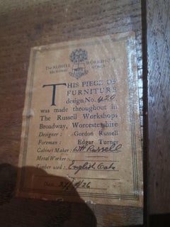 Gordon Russell, Mesa de Comedor de Doble Camilla de Roble de la Escuela Cotswold de Artes y Oficios.