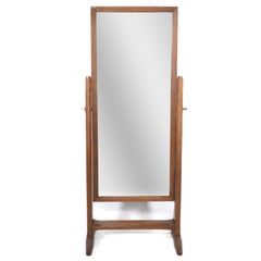 Gordon Russell. Espejo vestidor de pie de madera de nogal Arts & Crafts