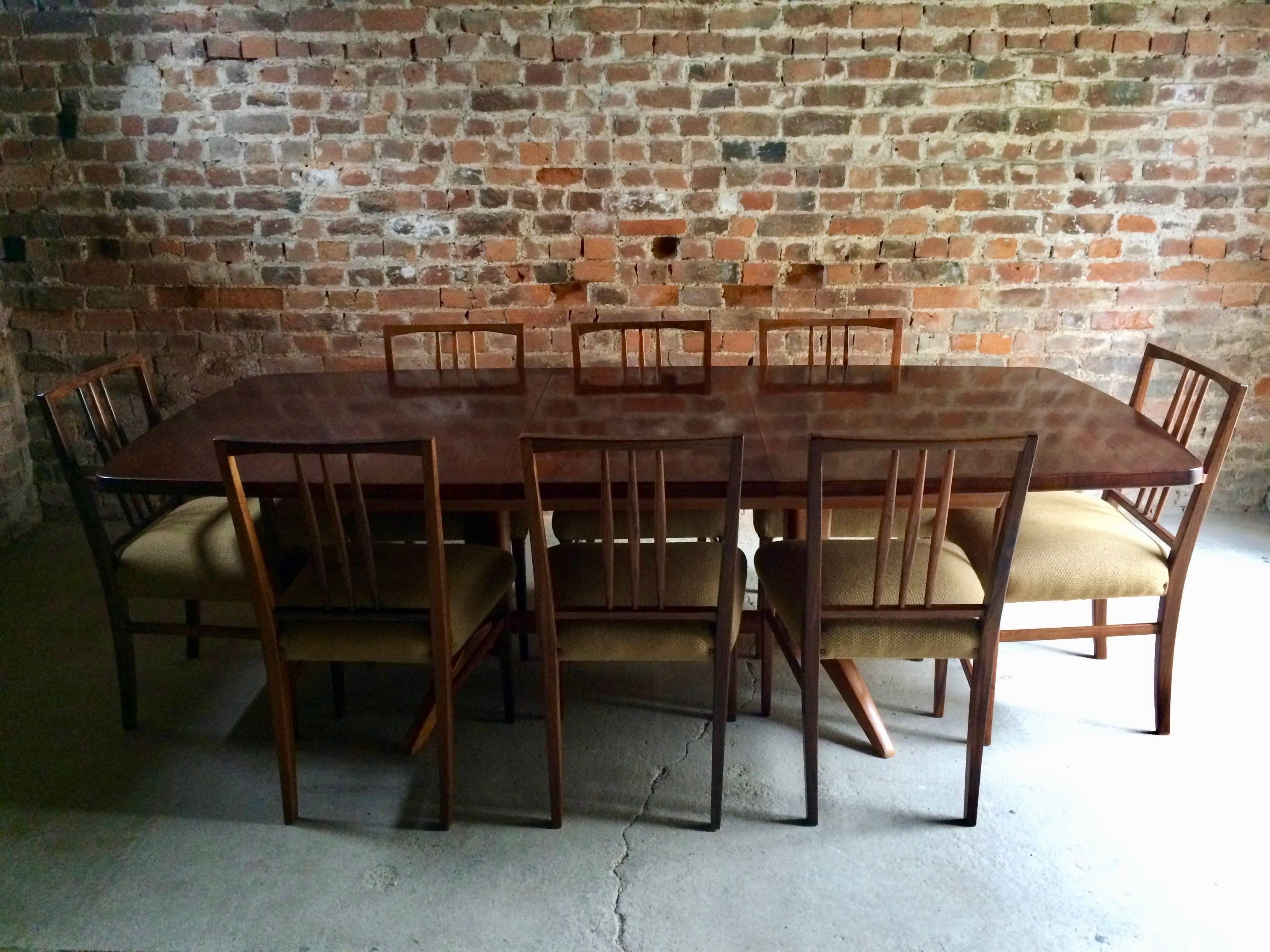 Gordon Russell Table à manger & Huit chaises Rosewood Burford R818 Extending Cites 3