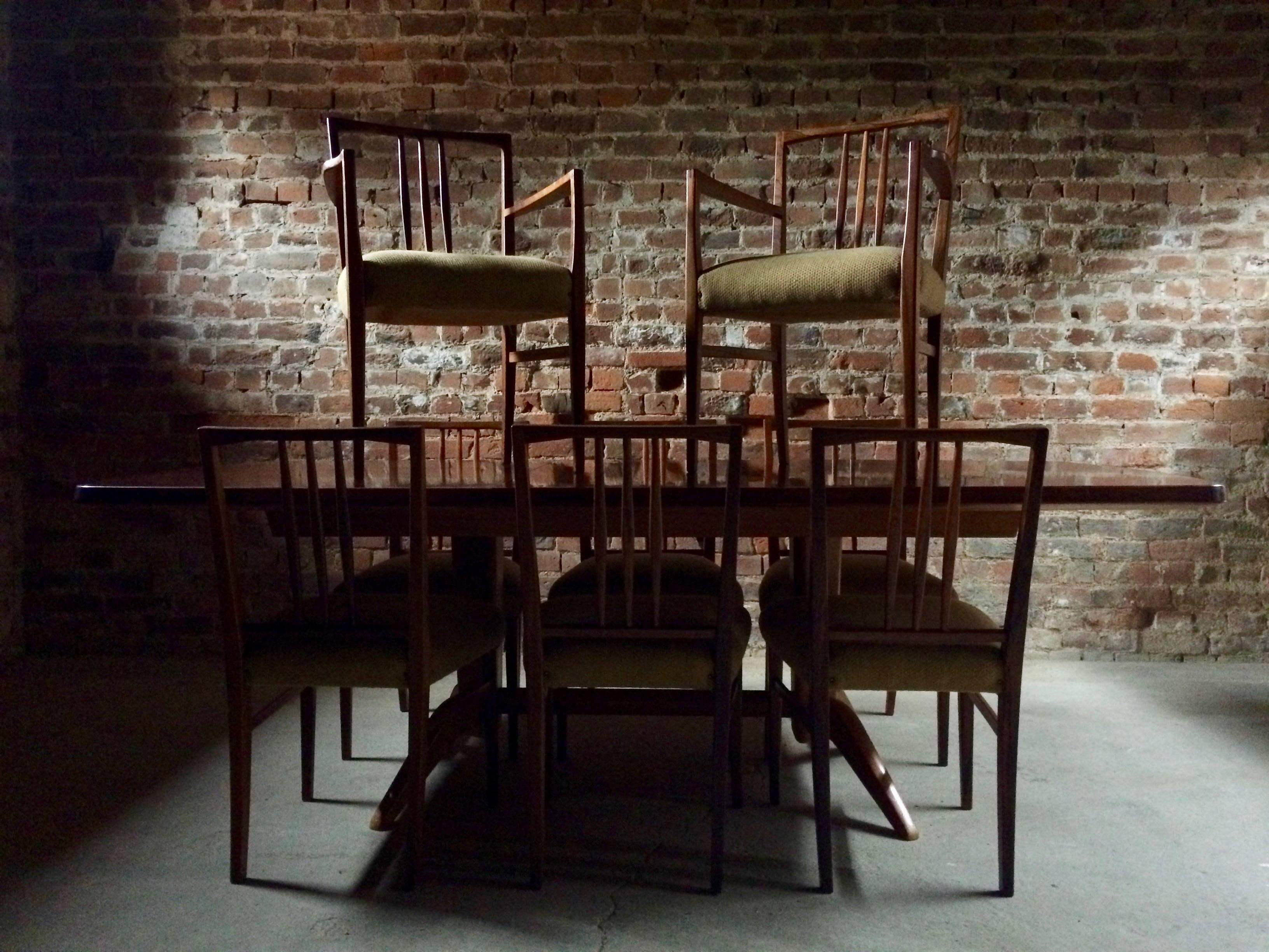 Gordon Russell Table à manger & Huit chaises Rosewood Burford R818 Extending Cites 4