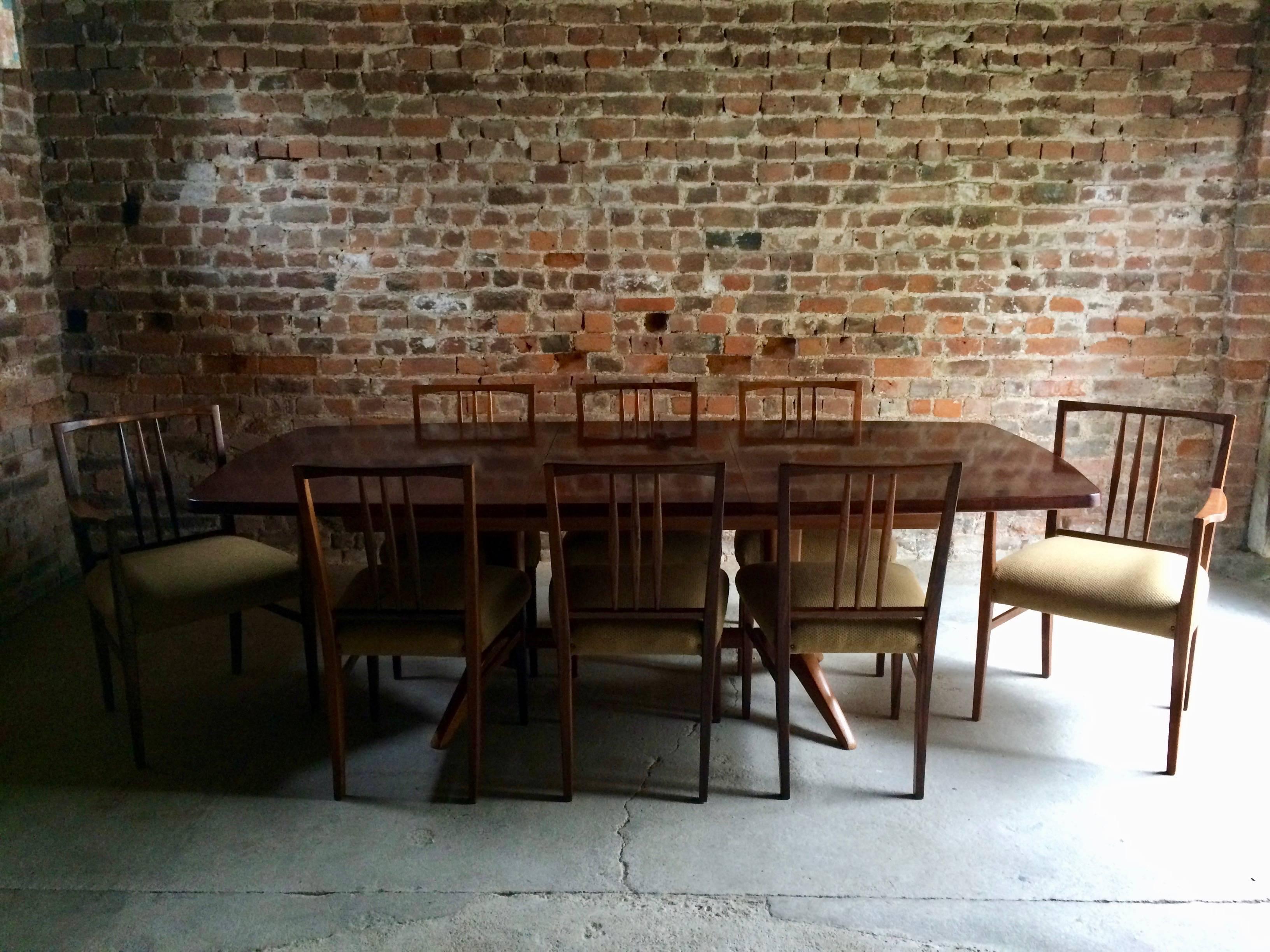 Gordon Russell Table à manger & Huit chaises Rosewood Burford R818 Extending Cites 5
