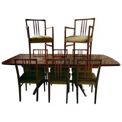 Gordon Russell Dining Table & Eight Chairs Rosewood Burford R818 Extending Cites