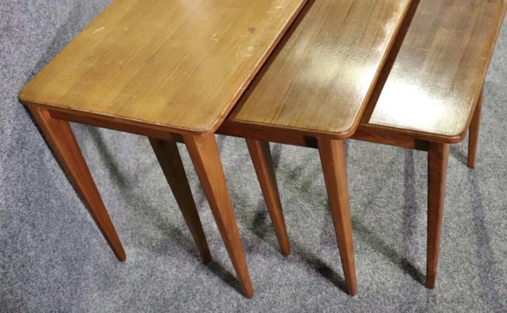 Mid-Century Modern Gordon Russell Ltd Teak Nesting Tables For Sale