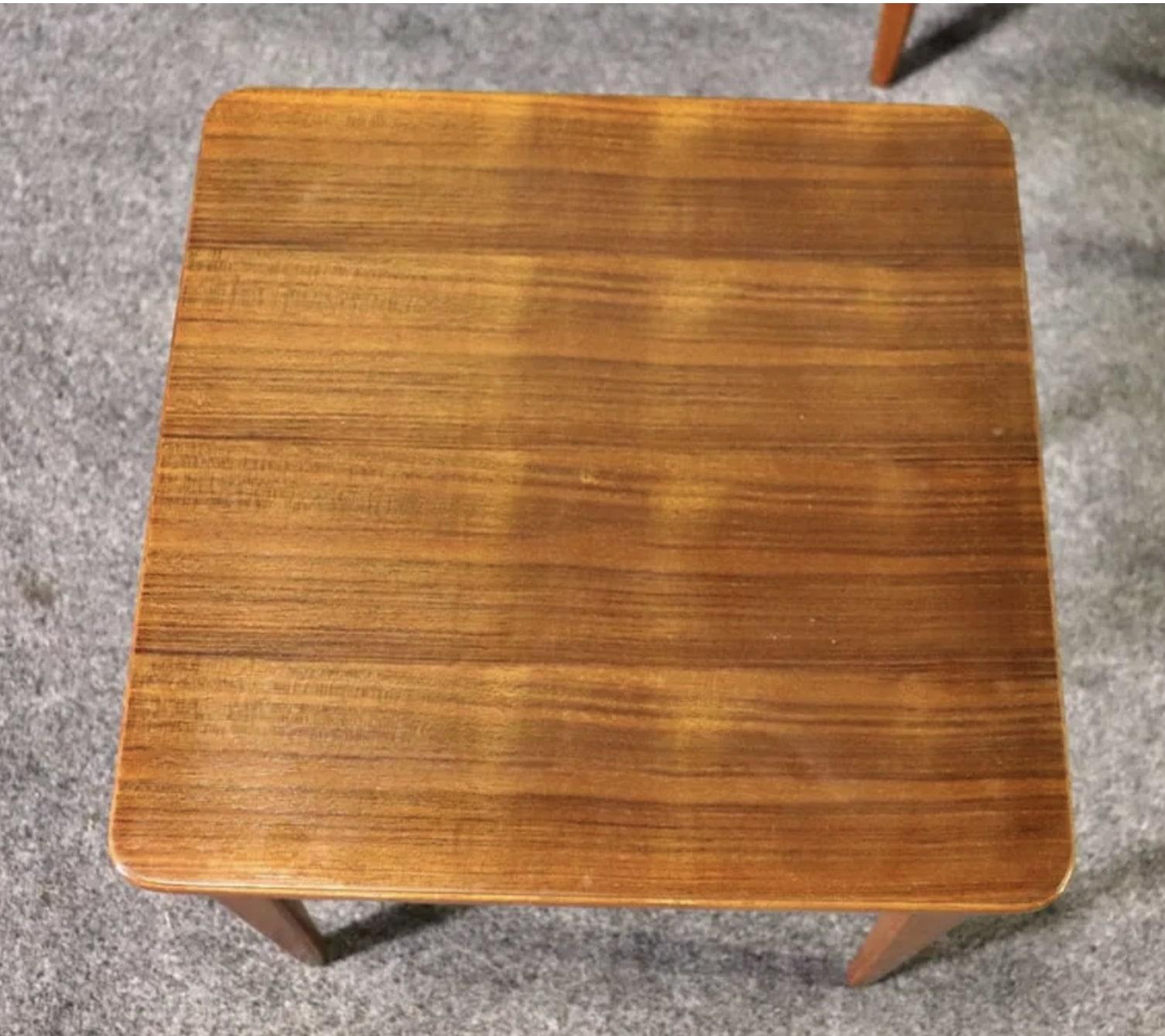 Gordon Russell Ltd Teak Nesting Tables In Fair Condition For Sale In Brooklyn, NY