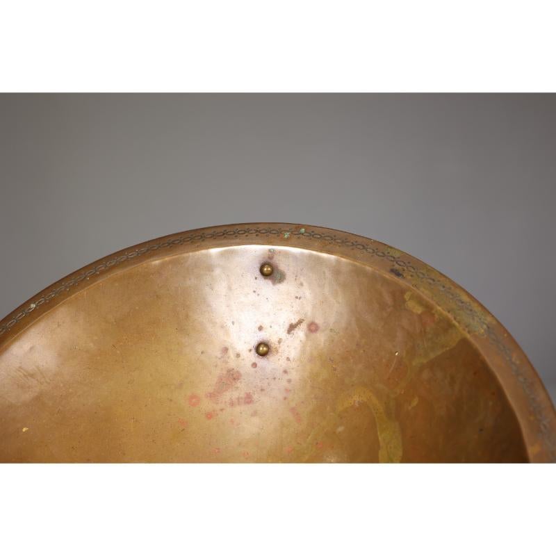 Gordon Russell Lygon Works An Arts & Crafts Cotswold School patinated brass bowl For Sale 7