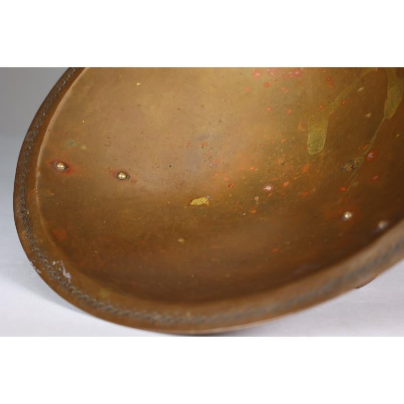 Gordon Russell Lygon Works An Arts & Crafts Cotswold School patinated brass bowl For Sale 9
