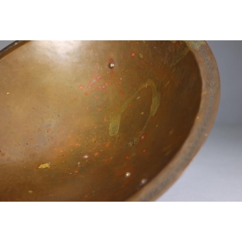Gordon Russell Lygon Works An Arts & Crafts Cotswold School patinated brass bowl For Sale 10