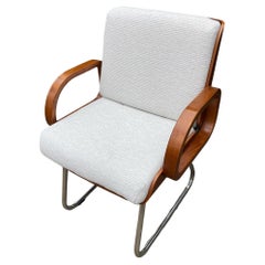 Gordon Russell Mid Century Bauhaus Style Teak and Chrome Office chair