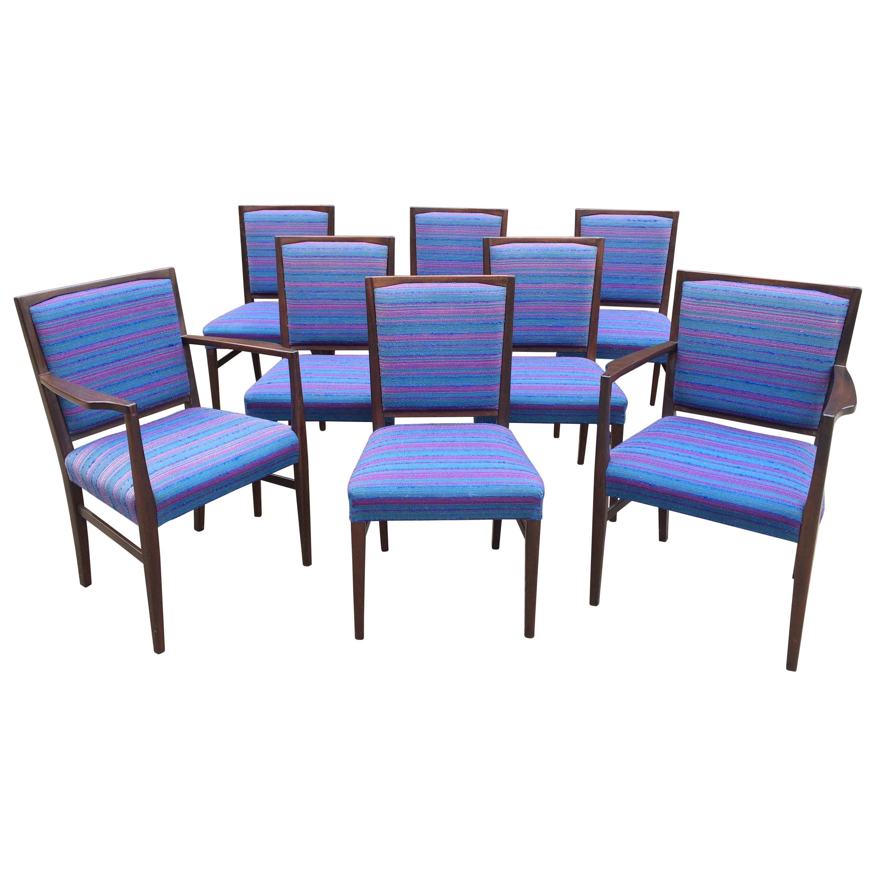 Gordon Russell Rosewood Dining Chairs Set of 8 Martin Hall Marwood Range, 1970s