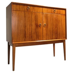 Gordon Russell Tall Teak and Brass Sideboard, United Kingdom, circa 1960s