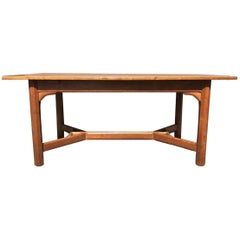 Used Gordon Russell, Arts & Crafts Cotswold School Oak Hayrake Stretcher Dining Table